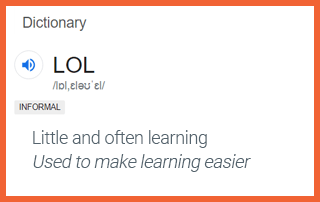 little and often learning definition